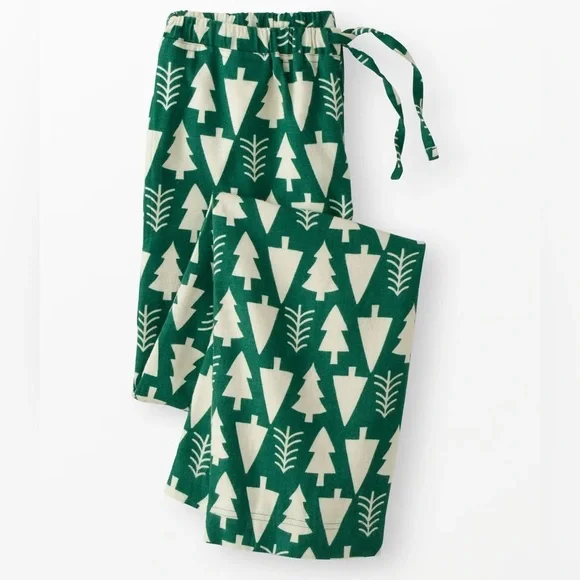 ⚡️Like-New⚡️Hanna Andersson Green and White Flannel Pajama Set - Picture 3 of 8